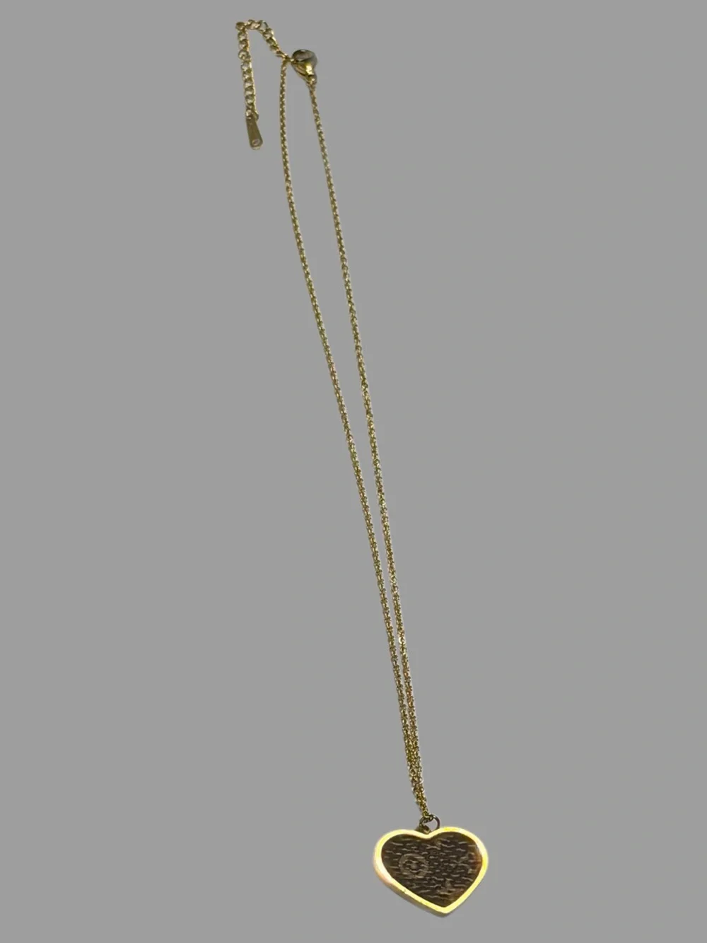 Louis Vuitton Gold Charm Pendant Necklace with Monogram Flowers